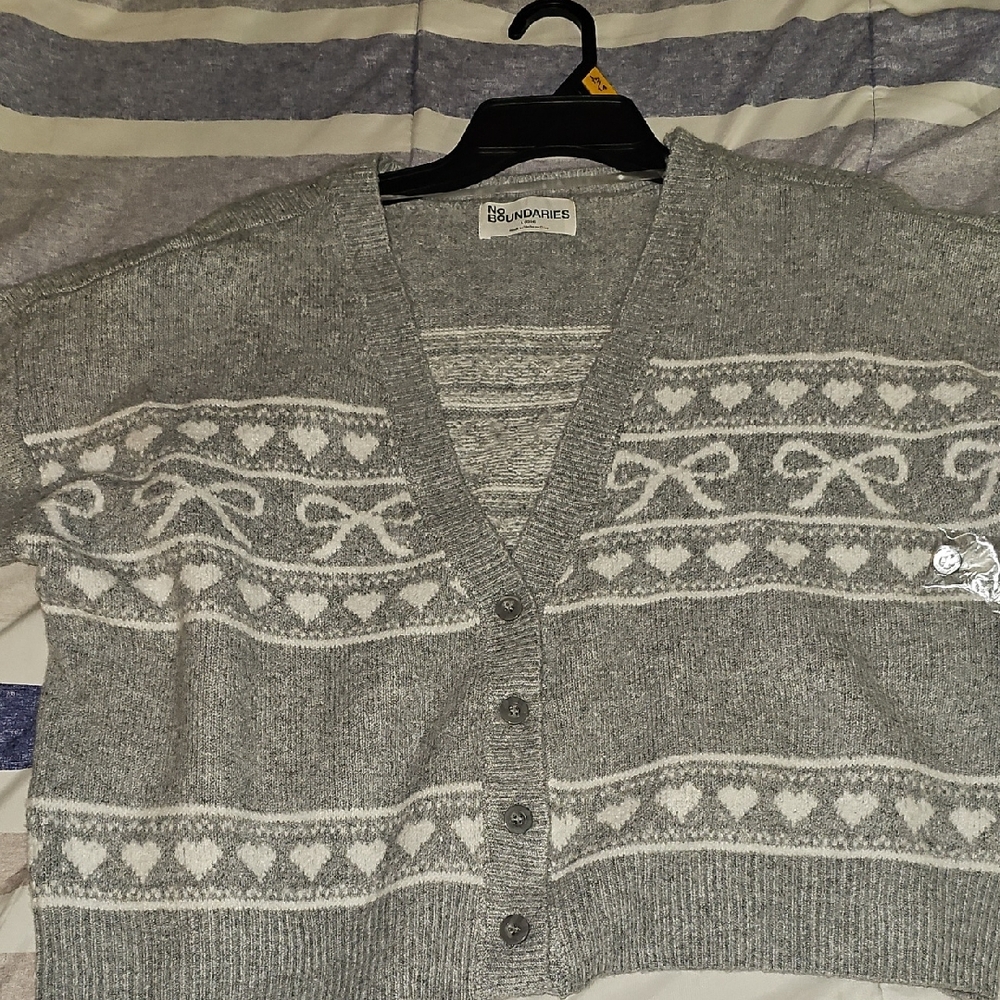 No Boundaries Gray Sweater